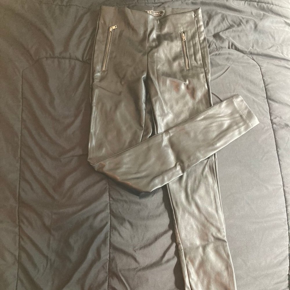 ZARA Trafaluc Faux Leather Leggings - Size XS